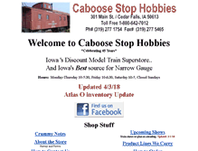 Tablet Screenshot of caboosestophobbies.com